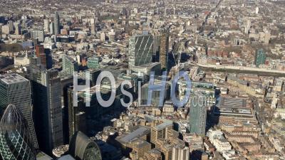 City Of London Filmed By Helicopter