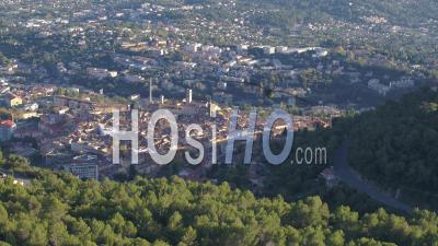 The Village Of Grasse, Alpes-Maritimes, France - Video Drone Footage