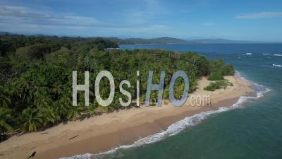 Punta Uva Beach Near The Village Of Puerto Viejo In The Province Of Limon, Costa Rica, Central America - Video Drone Footage