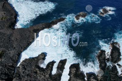 Reunion Island, Etang Sale Les Bains, The Coast Between Gouffre And Etang Of Gol, France - Aerial Photography