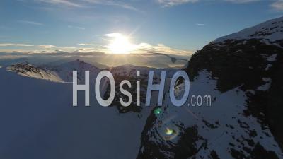 Coucher De Soleil Depuis Le Mont Joly Vidéo Drone