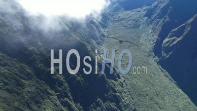 Reunion Island, Unesco World Heritage Site, Rivière Des Remparts, France - Video Drone Footage