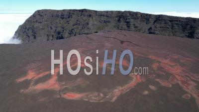 Reunion Island, Unesco World Heritage Site, Piton De La Fournaise Volcano, France - Video Drone Footage