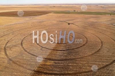 Irrigation Sur Oklahoma Farm - Photographie Aérienne