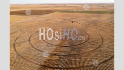 Irrigation On Oklahoma Farm - Aerial Photography