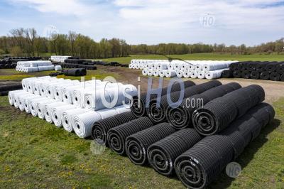 Corrugated Plastic Drainage Pipe - Aerial Photography