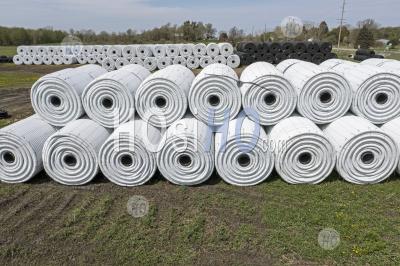 Corrugated Plastic Drainage Pipe - Aerial Photography