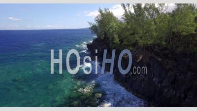 Wild Coast Of La Reunion Island - Video Drone Footage