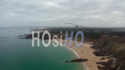 Lourtuais Beach - Cap D Erquy, Cotes D Armor - Video Drone Footage