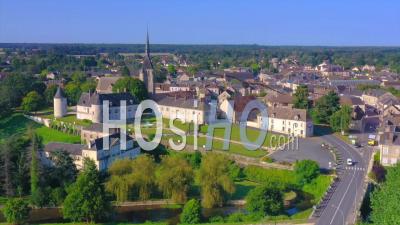 Argent-Sur-Sauldre, Berry Province, Cher, France - Drone Point Of View