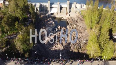 Rapids Of Imatra / Finland - Video Drone Footage