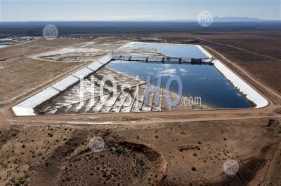 Uranium And Radioactive Waste Ponds - Aerial Photography