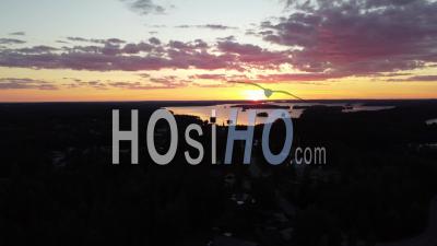Sunset At Lake Kuolimo - Video Drone Footage