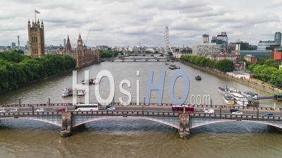 Westminster, Parlement Britannique, Vue Aérienne De Londres, Royaume-Uni, Jour Du Royaume-Uni - Vidéo Par Drone