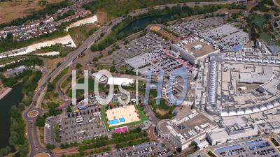 Bluewater Shopping Centre, Dartford And Qe2 Bridge, Filmed By Cessna