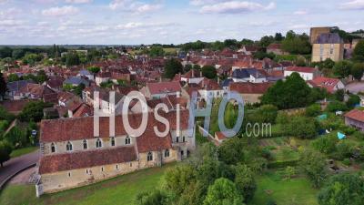 Saint Sauveur En Puisaye, Village Of Puisaye, Burgundy, Yonne, France - Drone Point Of View