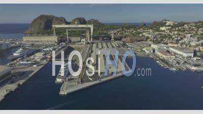 Naval Shipyards, La Ciotat, France - Video Drone Footage