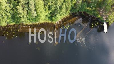 Old Sunken Harbor Of Karnakoski - Video Drone Footage