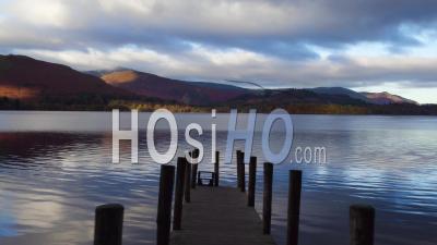 United Kingdom, England, Cumbria, Lake District National Park, Derwent Water - Video Drone Footage