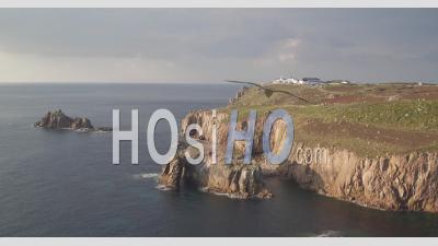 United Kingdom, England, Cornwall, Land's End Peninsula - Video Drone Footage