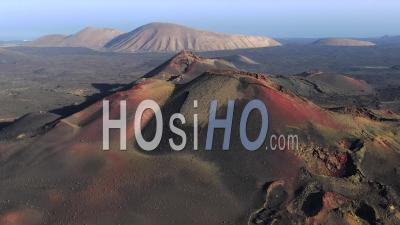  Espagne, Îles Canaries, Lanzarote, Volcans Dans Le Parc National De Timanfaya - Vidéo Drone