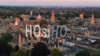 Oxford University And City Centre, Oxfordshire, England - Video Drone Footage