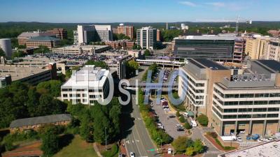 2022 - Very Good Aerial Over The University Of North Carolina Campus At Chapel Hill Medical Center - Video Drone Footage