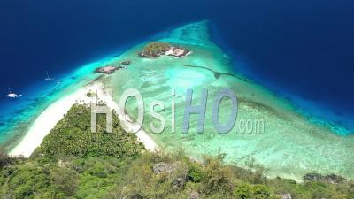 An Aerial View Shows Monuriki Island, Fiji - Video Drone Footage