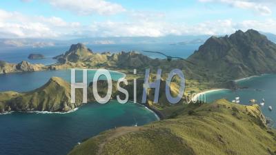 2020 - Excellent Aerial Shot Of Padar Island Within Komodo National Park In Indonesia - Video Drone Footage