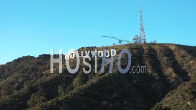 2022 - Vue Aérienne Du Panneau Hollywood - Vidéo Par Drone
