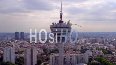The Tdf Romainville Tower - Video Drone Footage