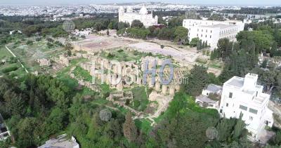 Ruines De Carthage, Tunisie - Photo Aerienne Par Drone