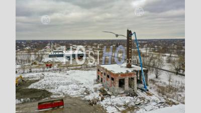 Continental Motors Auto Plant Demolished - Aerial Photography
