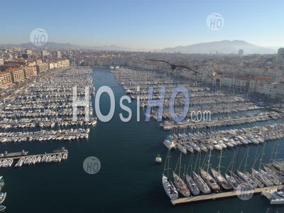 Vue Générale Du Vieux Port, Marseille, Bouches-Du-Rhône, France - Photographie Aérienne