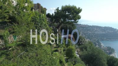 The Village Of Roquebrune Cap Martin, Unesco World Heritage Site, Alpes-Maritimes, France - Video Drone Footage