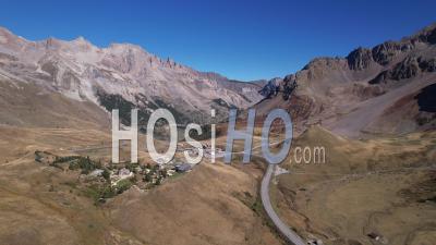 Col Du Lautaret In Autumn Color, Hautes-Alpes, France, Viewed From Drone