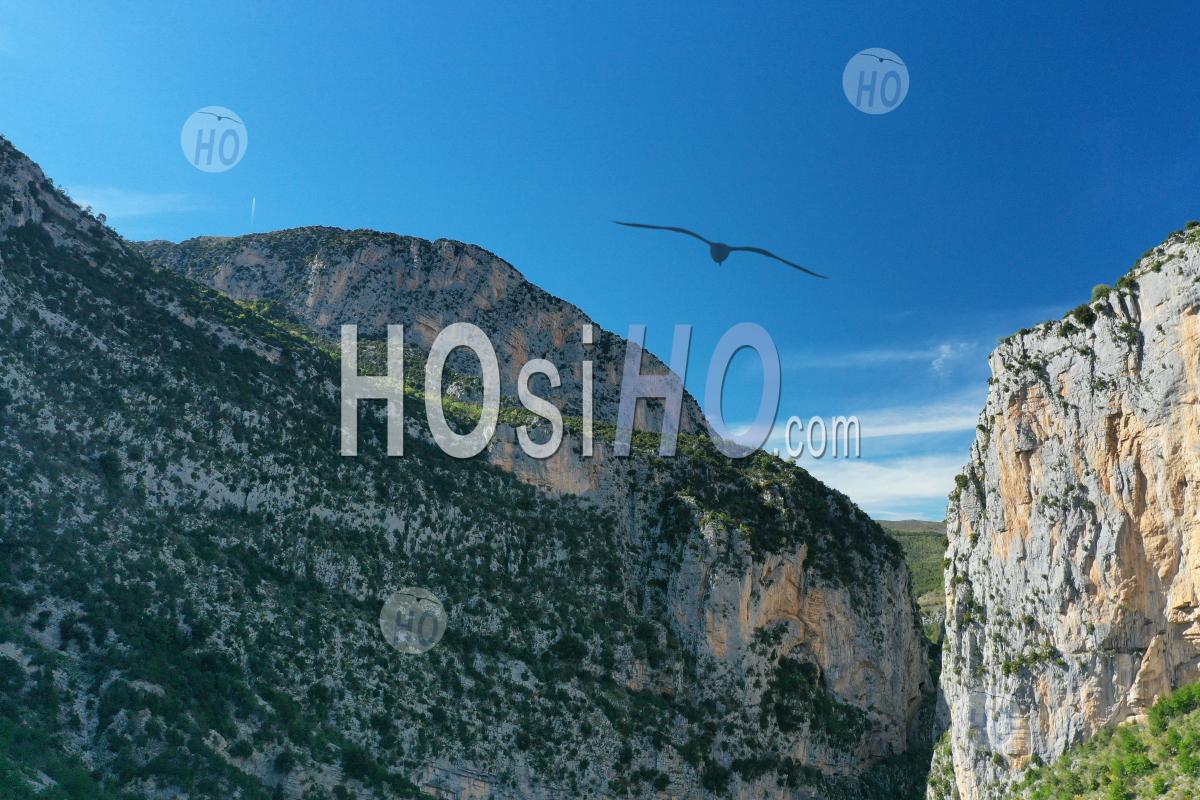 Vallée De L'esteron, Canyon De La Cloche D'aiglun, Alpes-Maritimes, France - Photographie Aérienne