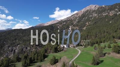 Serre Lane, Mountain Hamlet Near La Croix De Toulouse, Hautes-Alpes, France, Viewed From Drone