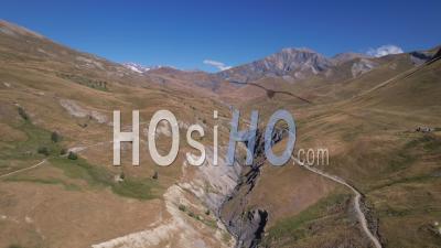 Valley Of The Gâ Torrent, At The Foot Of The Pic Du Mas De La Grave, Hautes-Alpes, France, Viewed From Drone