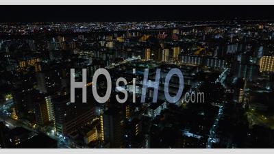Night Aerial In Tokyo, Japan - Video Drone Footage