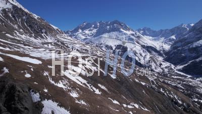 Combeynot Mountain Range (Écrins National Park), Hautes-Alpes, France, Viewed From Drone