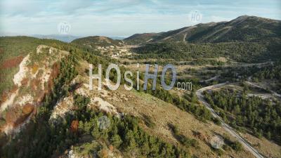 Mountains And Canyon Near Greolieres Village, Alpes Maritimes, France - Aerial Photography