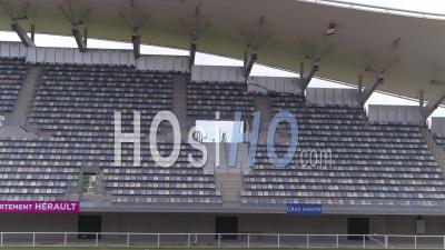 Montpellier, Yves Du Manoir Rugby Stadium By Architects Philippe Cervantes, Philippe Bonon, Gilles Gal, Obigatory Mention: Managed By Montpellier Agglomeration, Herault, France - Video Drone Footage