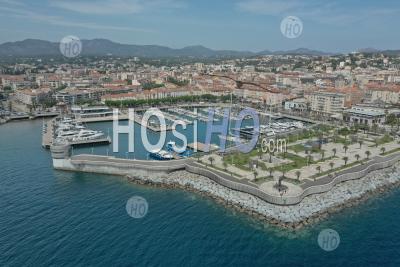 Aerial View Of Saint Raphael And The Old Harbour, Var, France - Aerial Photography