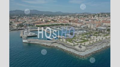 Aerial View Of Saint Raphael And The Old Harbour, Var, France - Aerial Photography
