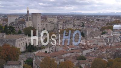 Avignon, Palais Des Papes Et Pont D'avignon Pont St-Benezet, Rhône - Vidéo Par Drone