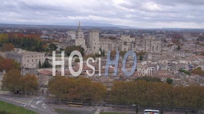 Avignon, Palais Des Papes Et Pont D'avignon Pont St-Benezet, Rhône - Vidéo Par Drone