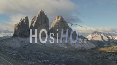 Three Peaks Of Lavaredo. Clip 4 - Video Drone Footage