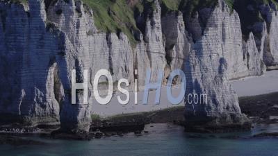 Cliffs Of Etretat - Video Drone Footage
