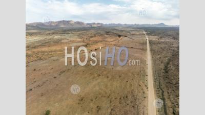 Road D1261 In Khomas Highland Nearby Nauchas, Windhoek District, Khomas Region, Namibia - Aerial Photography